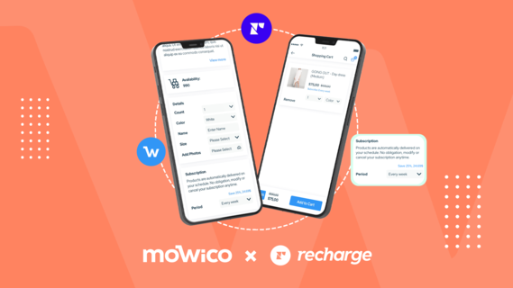 Mowico can be seamlessly integrated with Recharge.